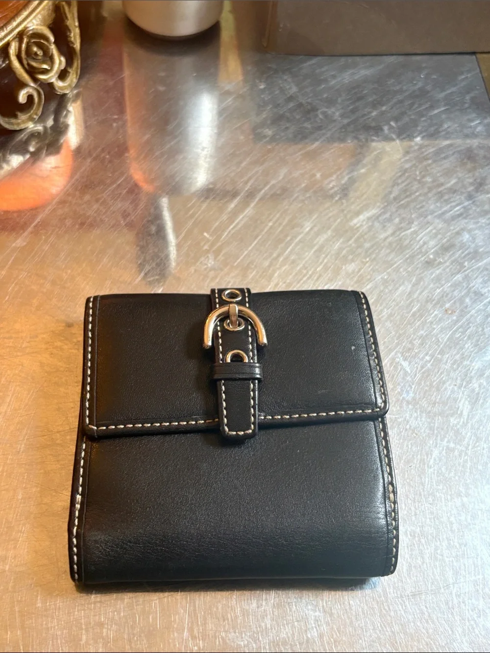 COACH SOHO BLACK LEATHER WALLET